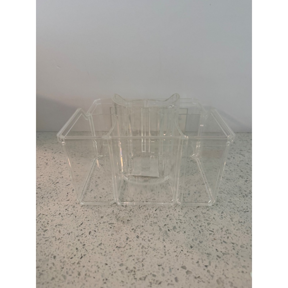 Urban Butterfly Clear 6 Compartment Multi-Use Makeup Vanity Organizer UB-6CMUO - Picture 3 of 6